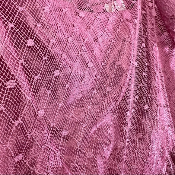 Vintage JCPenney 80’s “Pretty in Pink” Lace Overlay Prom Union Made Dress SMALL - Picture 6 of 15